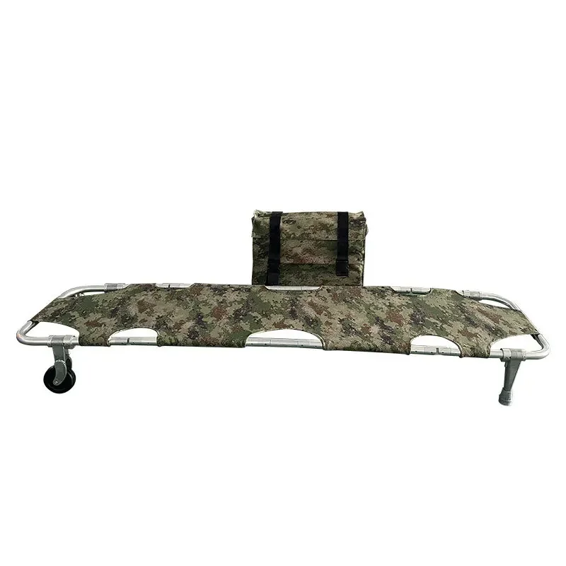 Folding stretcher, simple soft portable fire trolley, first aid, single lift, doctor and patient elderly go upstairs stretcher