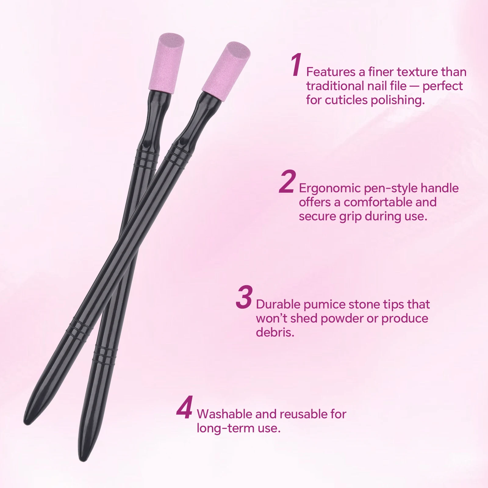 5/10PCS Nail File Cuticle Stone  Nail Cuticle Scissors Dead Pusher Quartz Pen Nail Polishing Sticks Skin Remover Buffer Nail Art