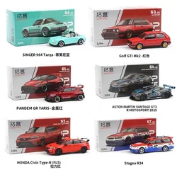 1/64 다이캐스트 모델 자동차 Poprace & Xcartoys 슈퍼 레이싱 차량 964 GTI TypeR GT3 컬렉션 미니어처 취미 선물 장난감