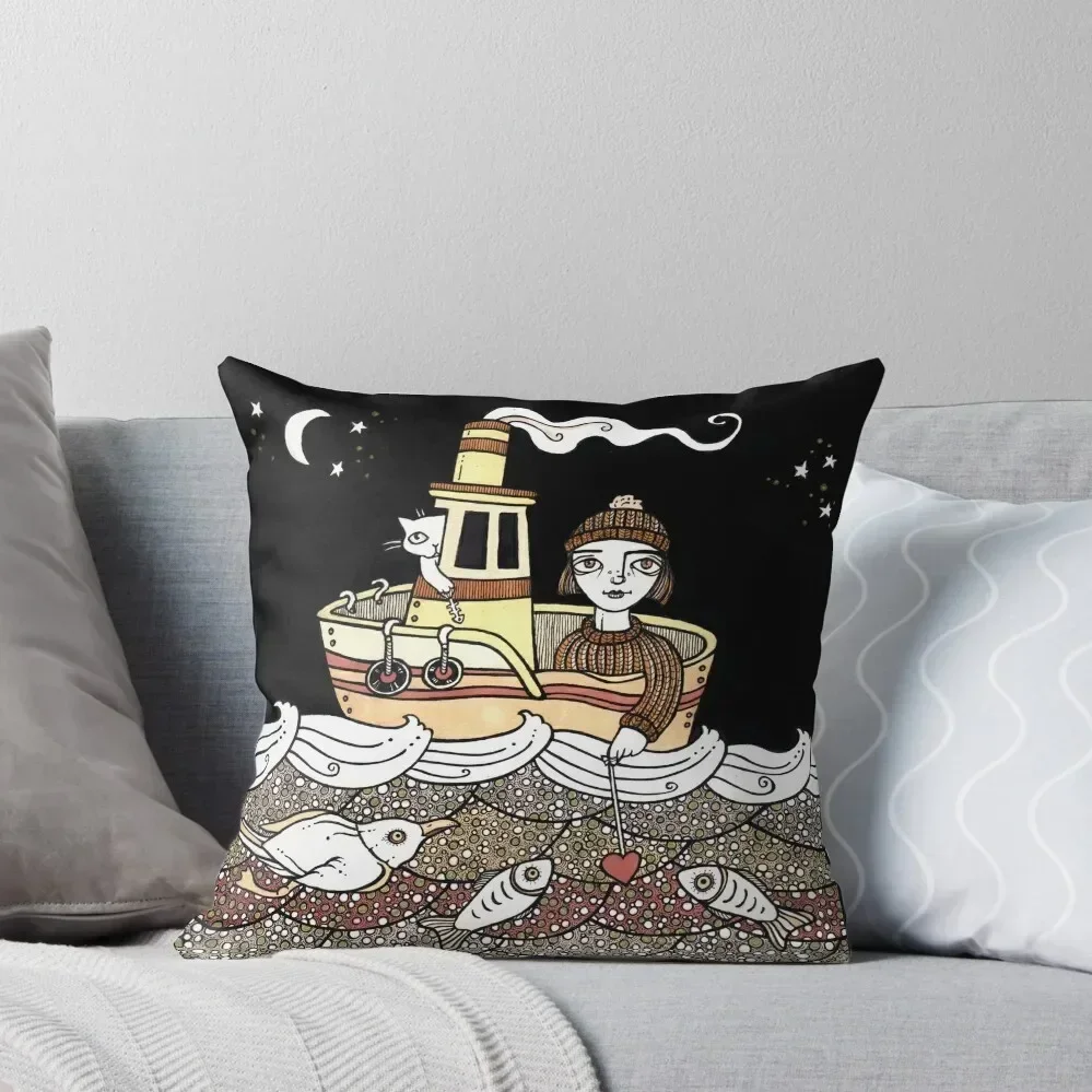 

Tammie's Tug Boat Throw Pillow pillow pillowcase Custom Cushion Photo Embroidered Cushion Cover Christmas Pillows pillow