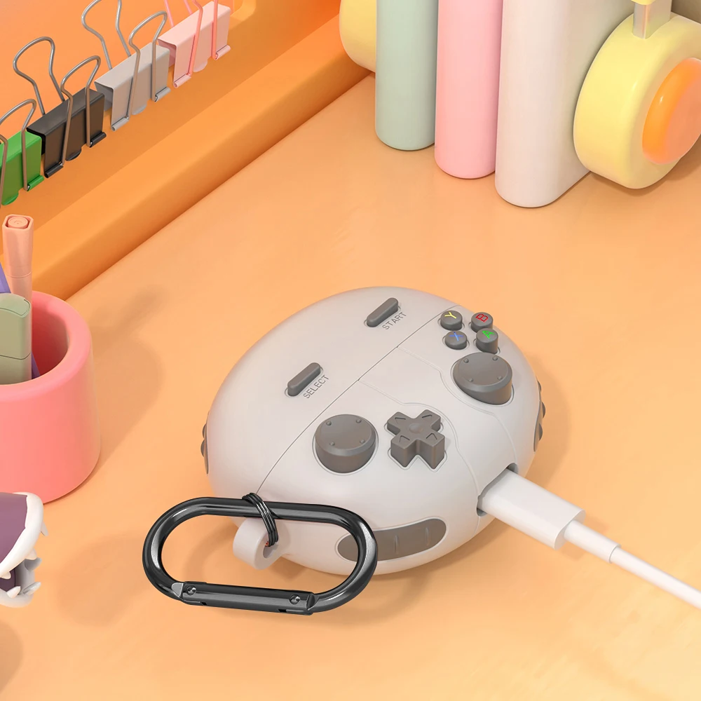 3D GamePad мультяшный чехол для наушников для Huawei FreeClip, милые силиконовые защитные чехлы для Huawei FreeClip Funda с крючком