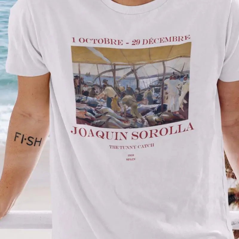 Camiseta Joaquin Sorolla The Tunny Catch Art algodón Premium