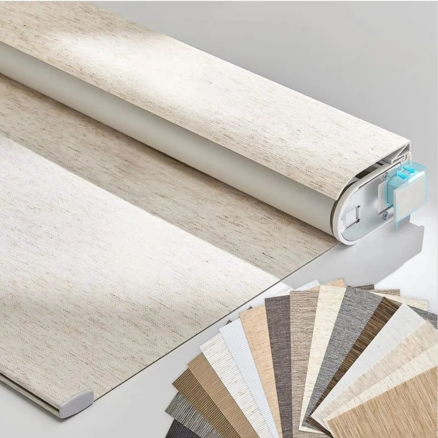 Linen Roller Blind - 2026 Neues Design Bestseller Verdunkelungs-Leinenstoff Tuya