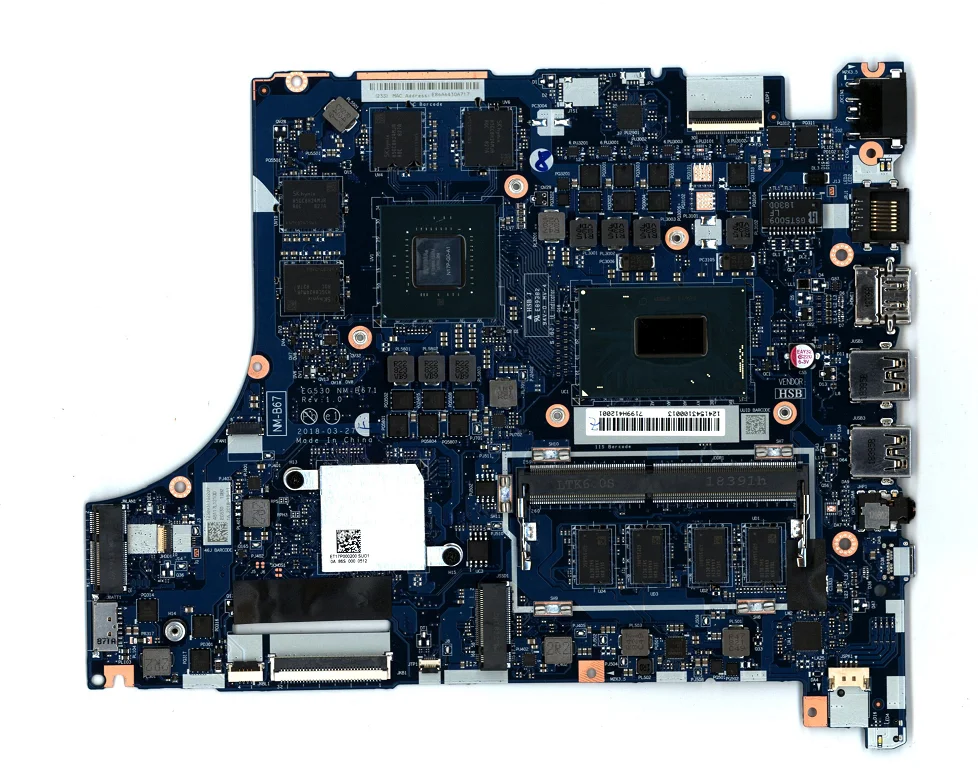 New ideapad EG530 330-15ICH 330-17ICH Laptop motherboard Model SN NM-B671 CPU I58300H I78750H GPU NVIDIA GTX1050 V2G V4G RM 4G