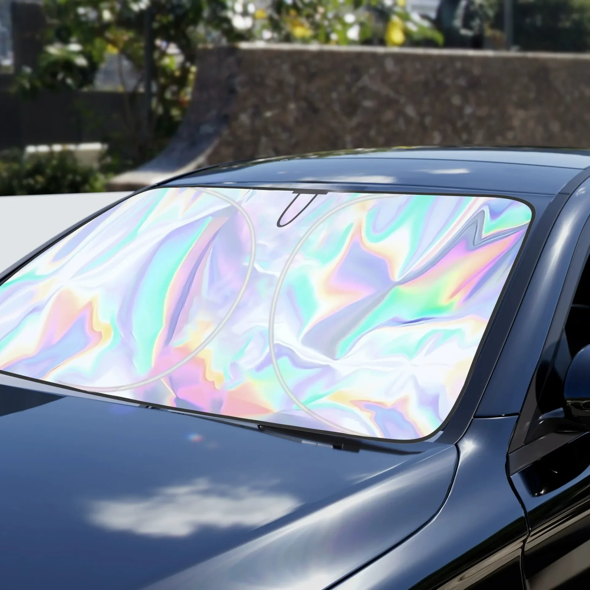 UV Refletive Car Windshield Sun Shade Cover Foldable Front Window Heat-Isolation Sunshade Curtain Sun Protection Cover