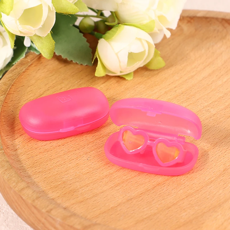 Dollhouse Mini With Glasses Case Doll Glasses Bulk Toys Drip Glue Mobile Phone Case