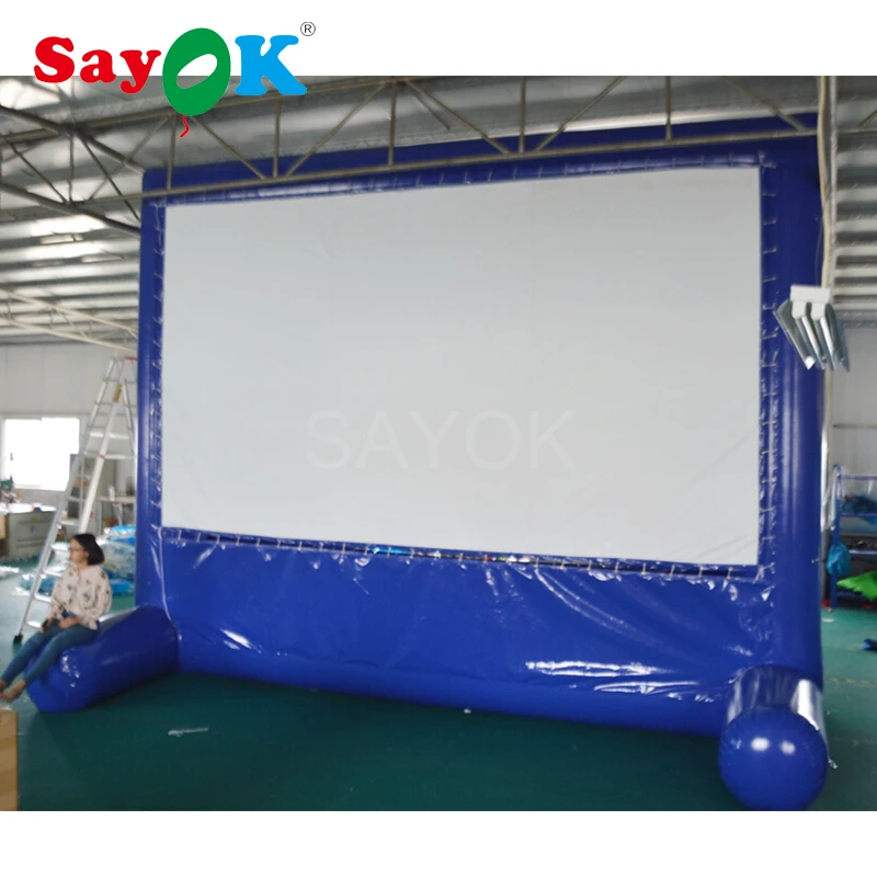 Large air sealed inflatable movie screen projection cinema screen projector screen outdoor