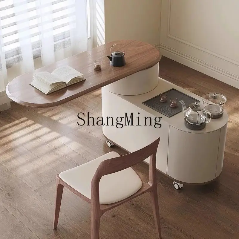 

ZYY light luxury movable living room coffee table tea table tea making integrated multi-functional home rotation