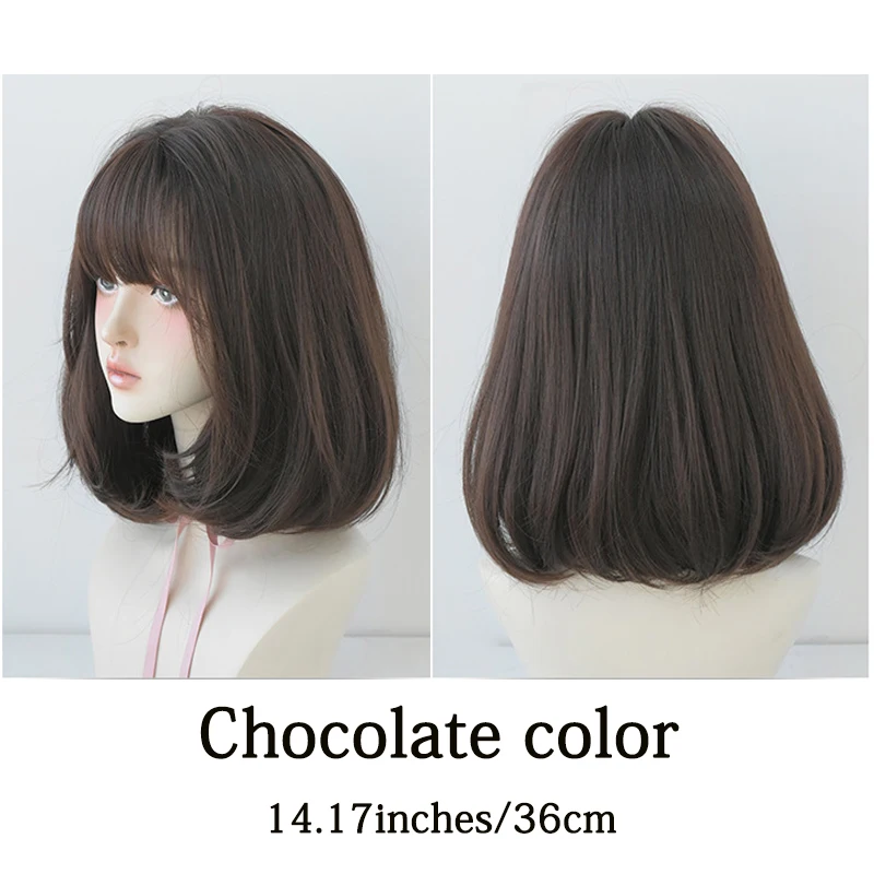 ทรงผมบ๊อบ 14 นิ้วพร้อมปลายหยิกและผมสังเคราะห์ธรรมชาติเหมาะสำหรับผู้หญิงปาร์ตี้ทุกวันและวิกผมคอสเพลย์ฮาโลวีน