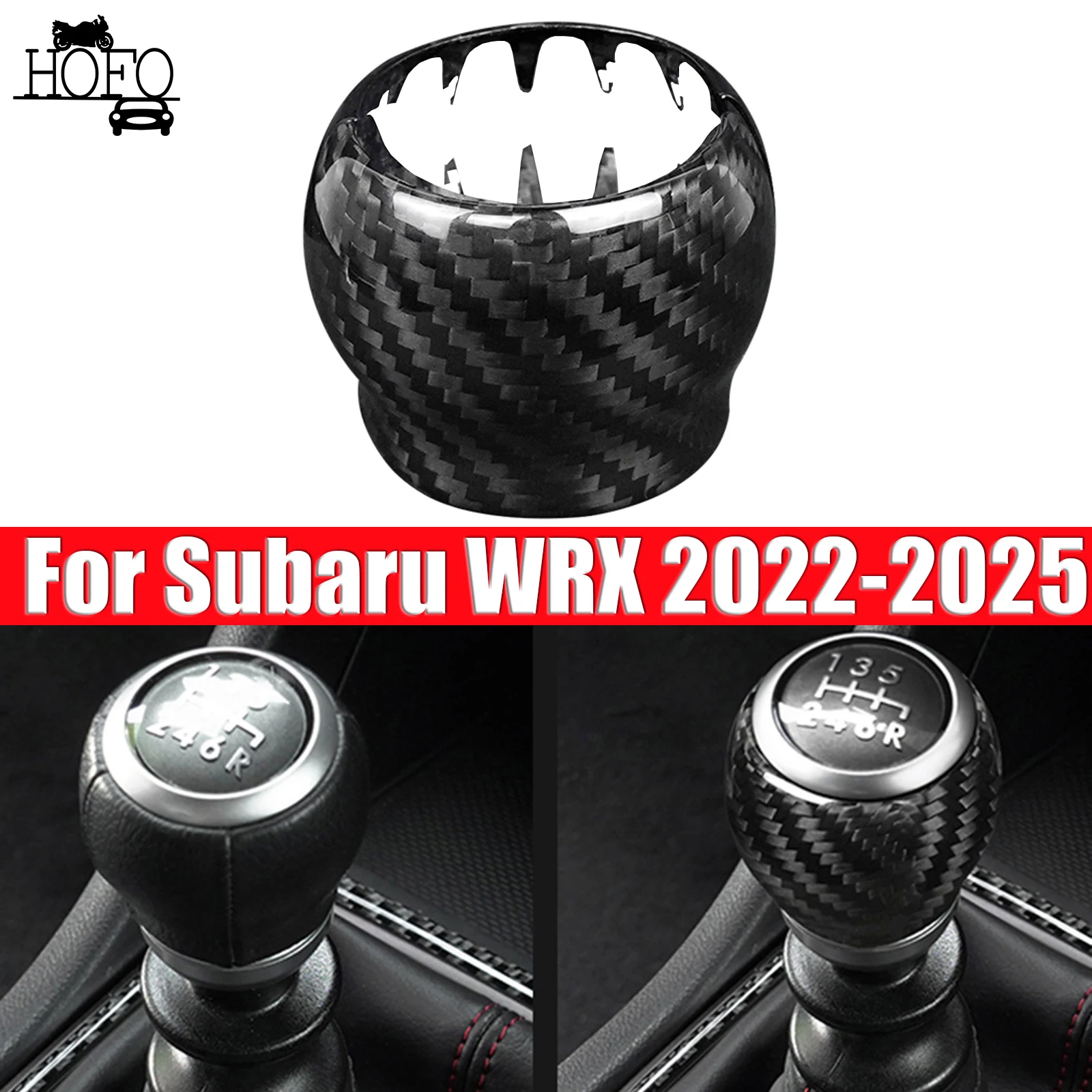 

For Subaru WRX 2022-2025 Central Gear Shift Knob Cover Trim Real Carbon Fiber