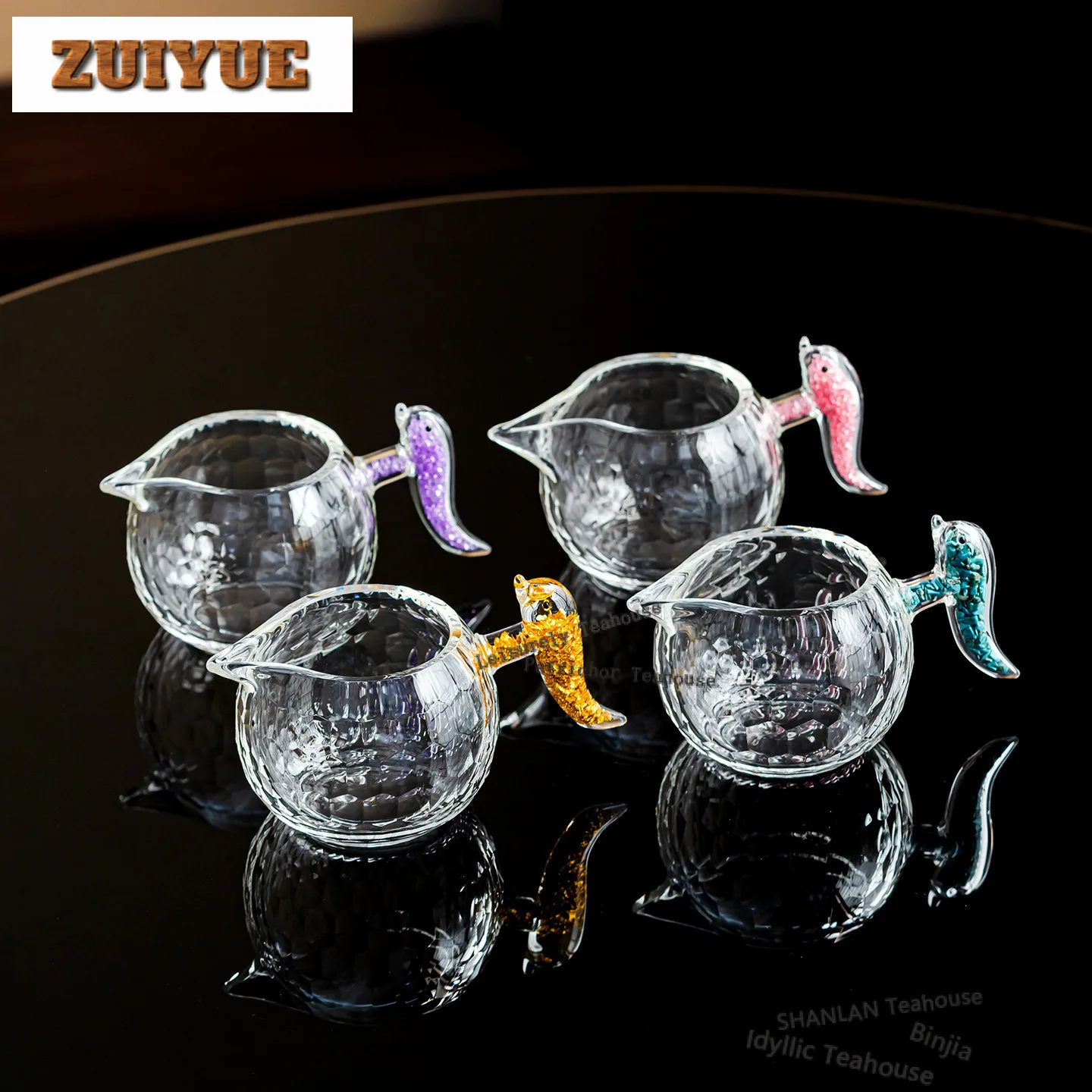 

250 мл термостойкий стеклянный кувшин для чая, разделитель ча-хай, дозатор для домашней правосудия, чашка для чая Улун, кружка для ча, принадлежности