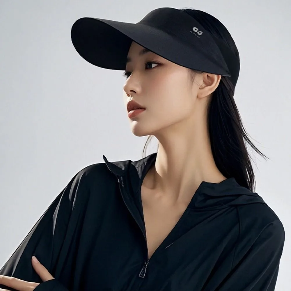 

Fashion UV Protection Empty Top Cap Ice Silk Sun Visor Sunscreen Hat Breathable Women Sun Hat Visor Cap Travel