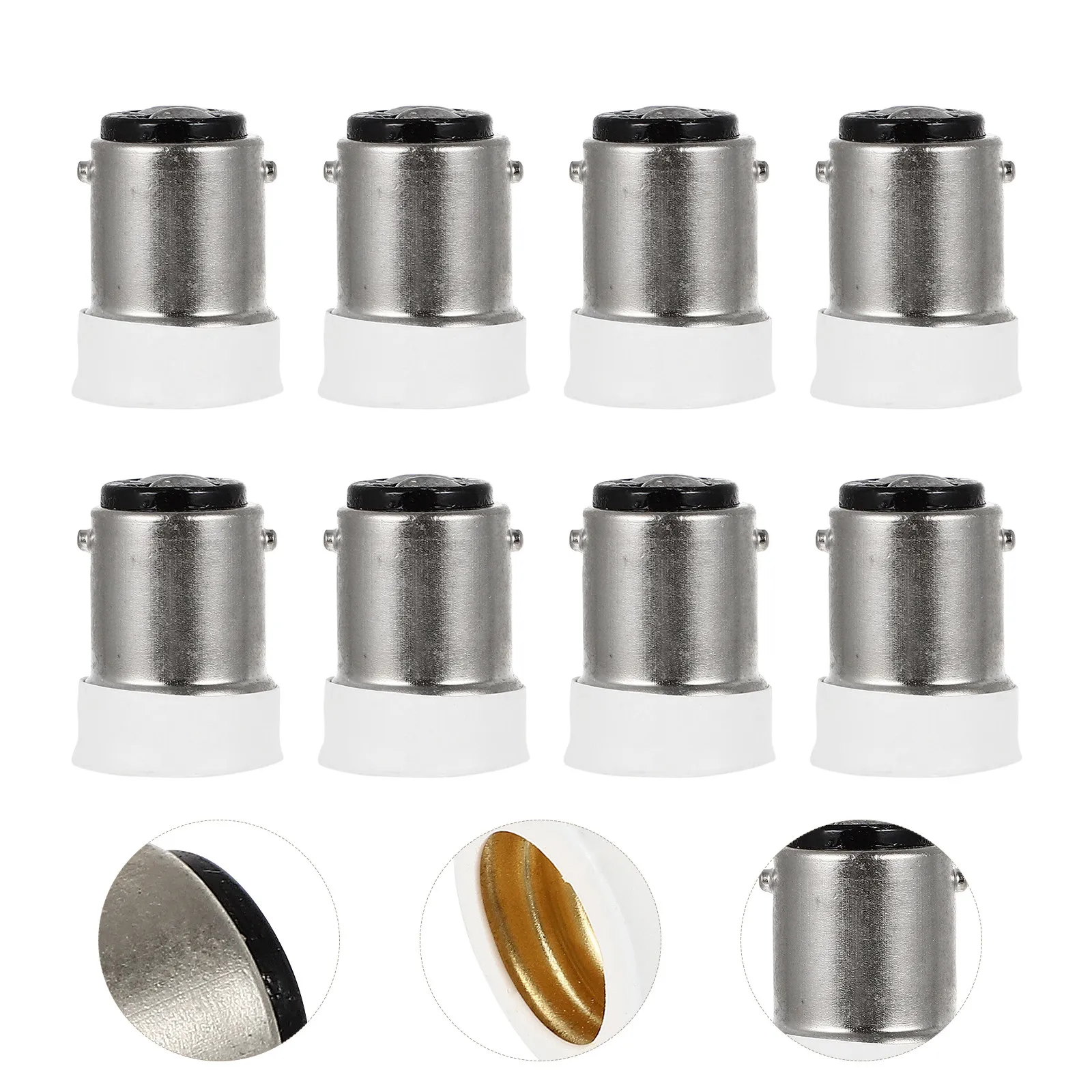 

8Pcs B15 to E14 Lamp Bulb Adapter Light Bulb Converter Adapter Premium Material Anti Aging High Temp Resistant for LED E14