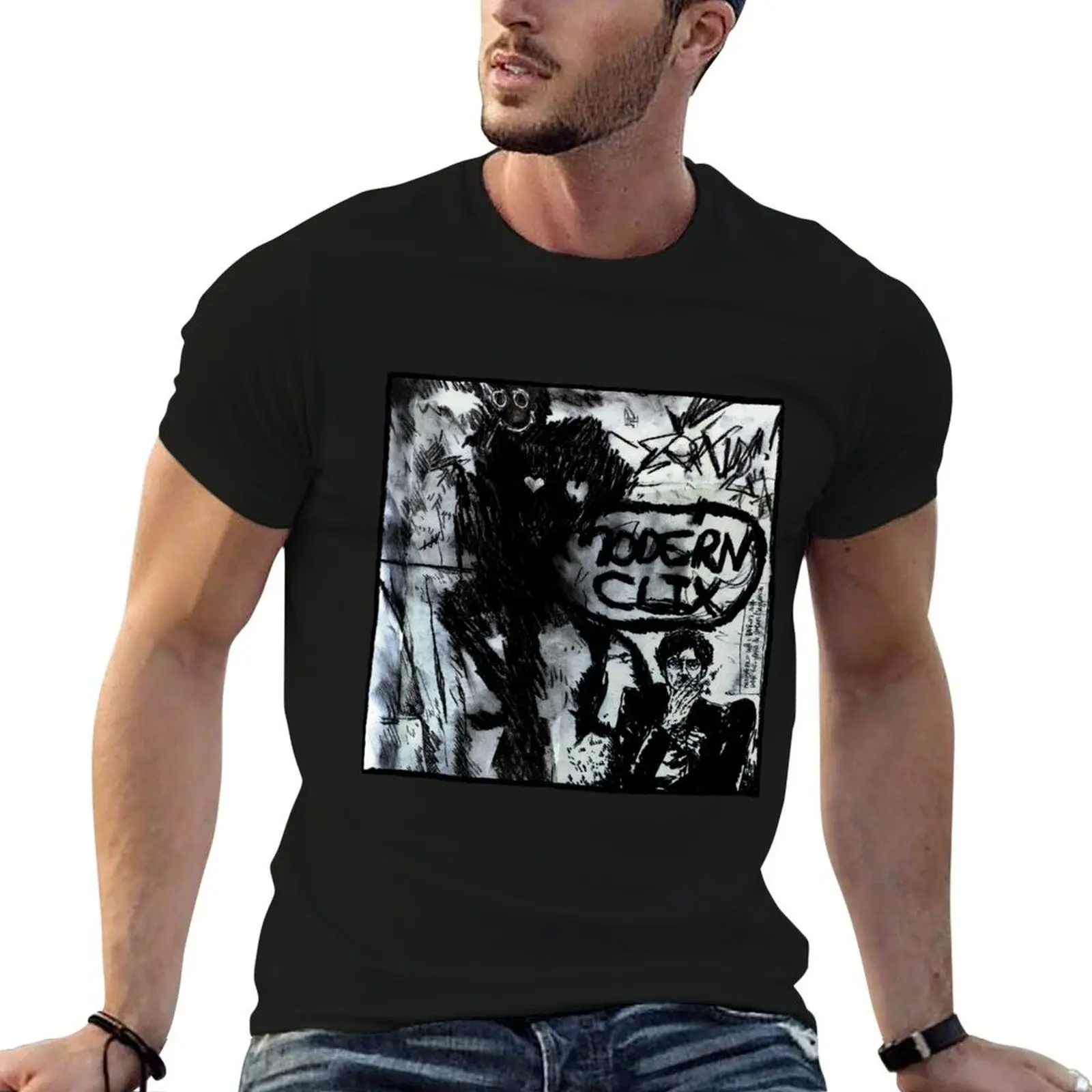 Charly García en Clics Modernos, by Maximiliano Lopez Barrios T-Shirt plus sizes football t shirt cotton t shirt men