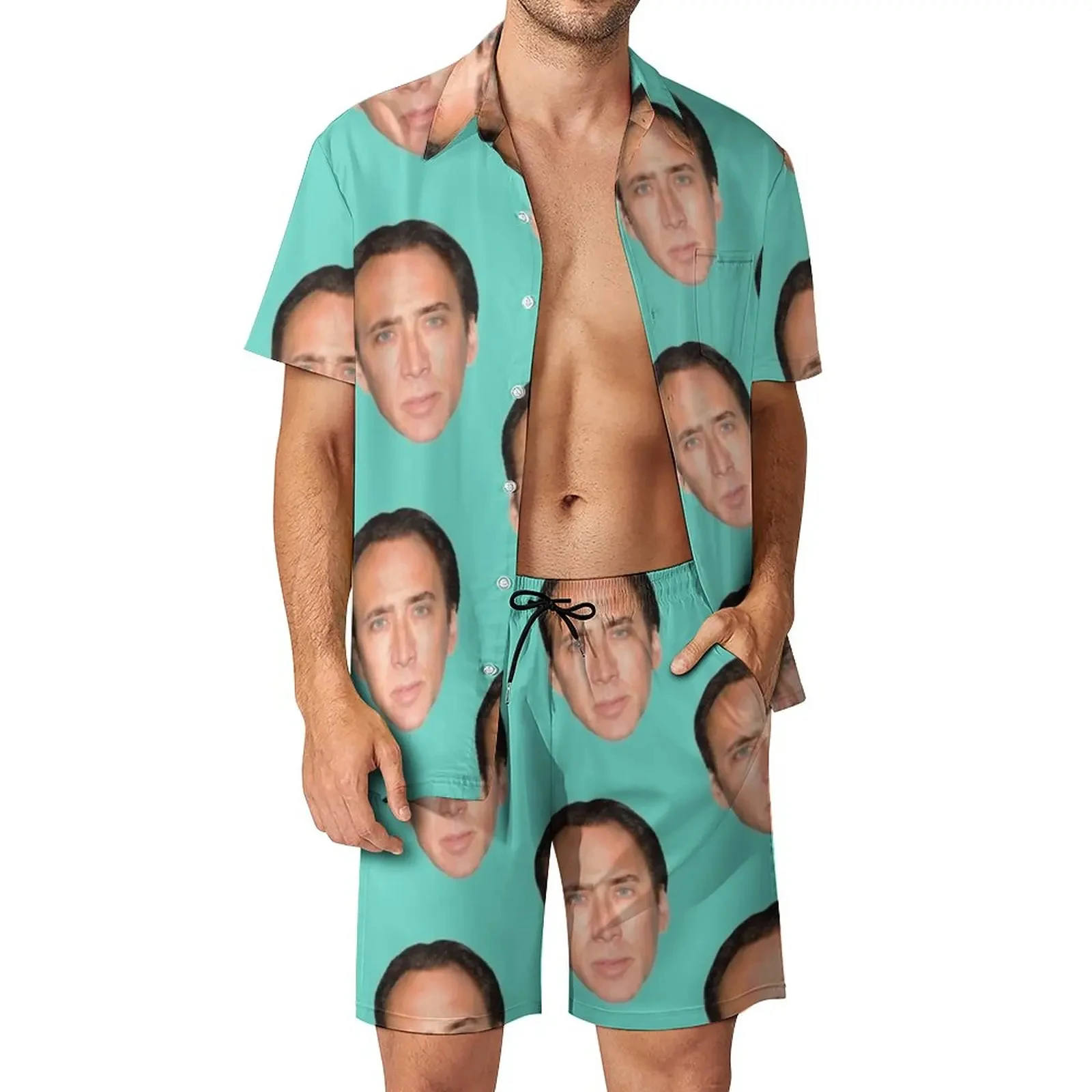 

Мужская Повседневная рубашка с коротким рукавом и 3D-принтом, в гавайском стиле