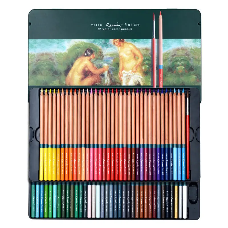 マルコ・ルノワール-水彩色鉛筆,スケッチ,学生画材用の水彩鉛筆,24/36