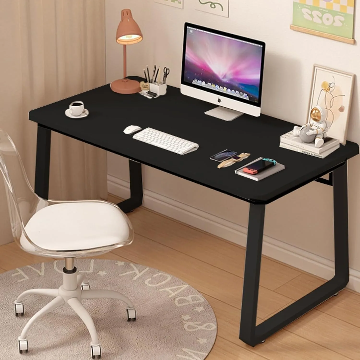 Computer Desk Modern Simple Style Desk for Home Office, 39.3 inch Small Writing Table Study Corner Work Desk for Bedroom