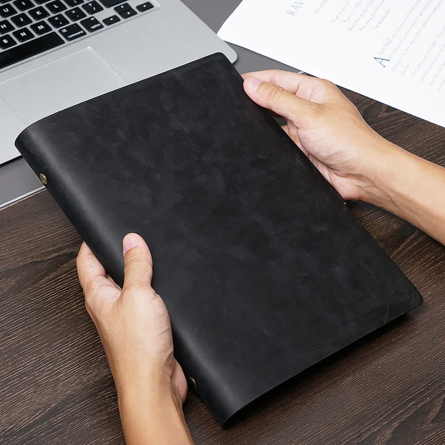 Vintage Crazy Horse Journal, Embossed Leather Notebook with Metal Lock, 240 Sheets Kraft Paper Diary for Travel Writing Gift Set
