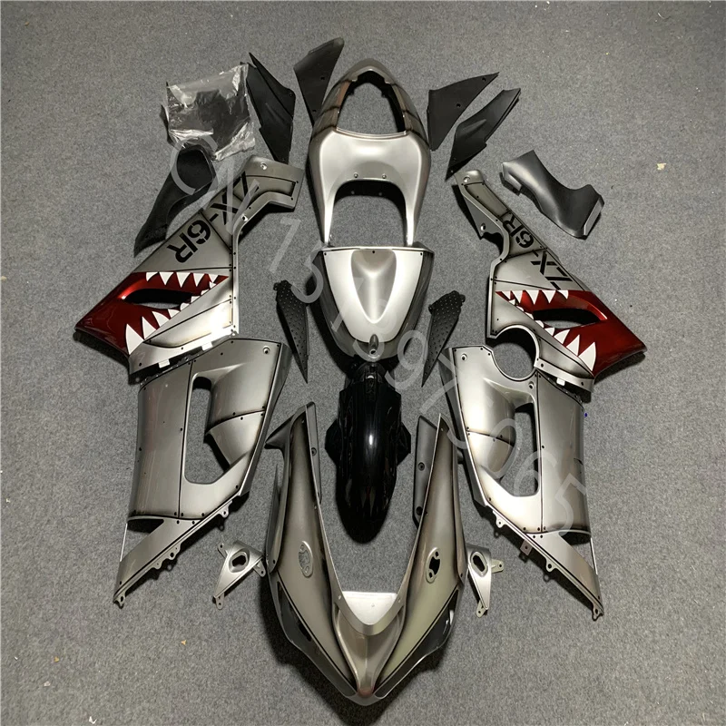 

Fairing fit for KAWASAKI ZX6R 2005 2006 gray black red plastic motoycle Injection molding ZX-6R 05 06 fairing