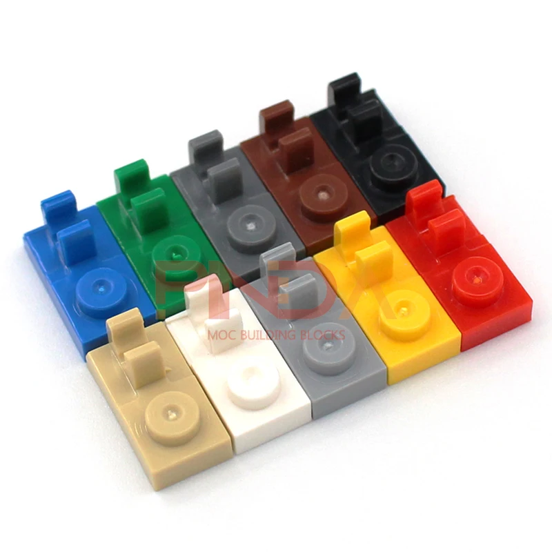 20pcs Moc Plate Modified 1x2 with Clip on Top 92280 Educational Building Bricks Block Compatible All Brands Assembles Toys