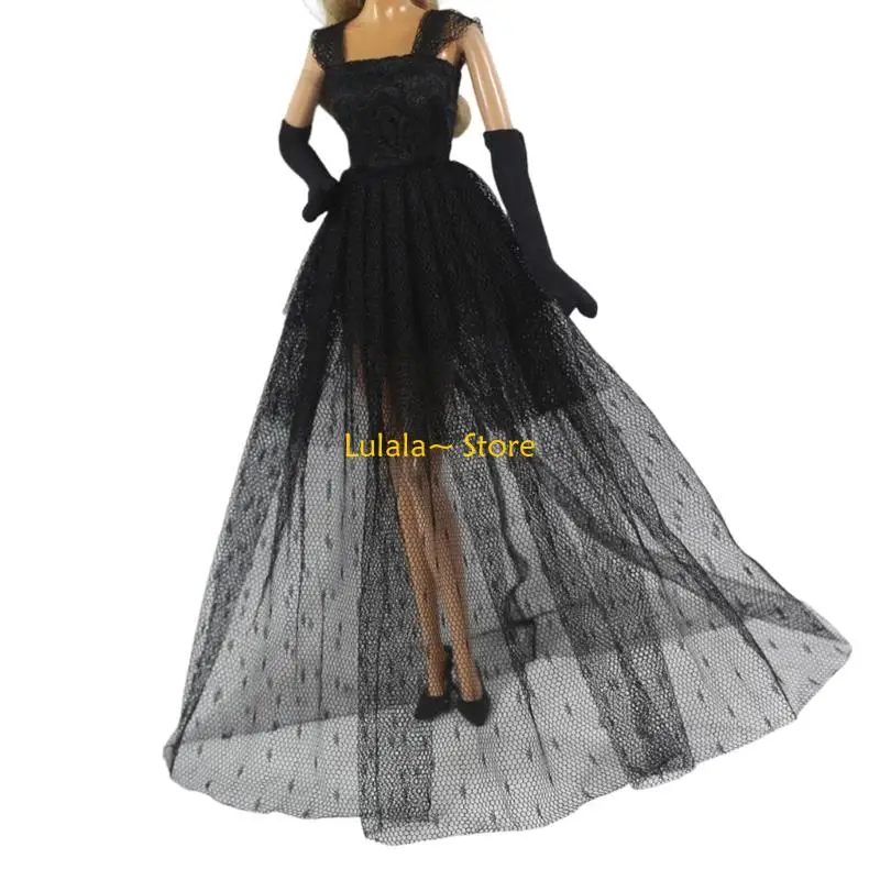 Y4QA Collector Display Doll Outfit with Layered Tulle Gown Form, Clothing Accessory for Around 30 Dolls and Photo Use
