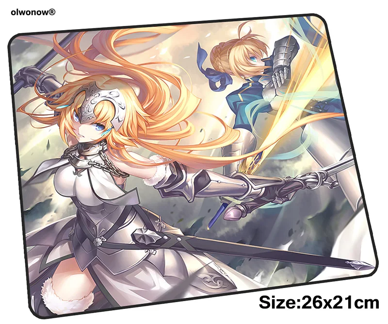 Fate Saber pad mouse computador gamer mause pad 260x210x3mm padmouse locked edge mousepad ergonomic gadget thick office desk mat