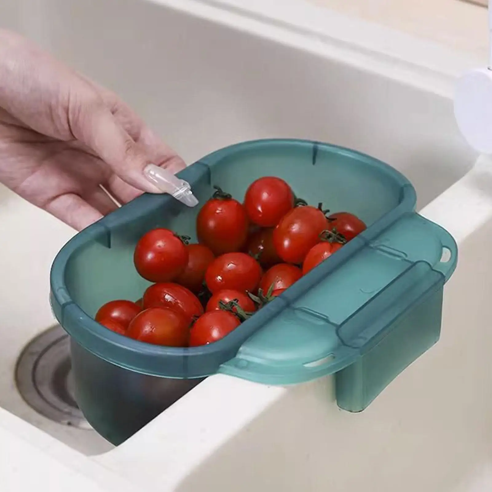 Faucet Hangable Sink Strainer No-Drilling Food Waste Catcher for Restaurant Rental Hotel Baking Shop Apartment Supplies