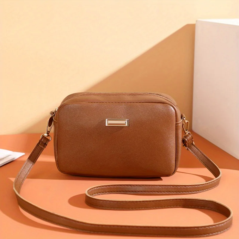 Umhängetasche für Mädchen, einfarbig, Umhängetasche, schlichtes Design, PU-Leder, leichte kleine Tasche, geeignet für Kindermode – Detail 5