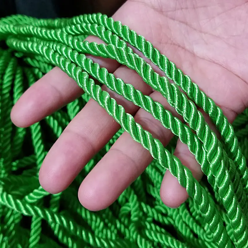 5 Meters Thickness 5MM Satin Polyester Cords Three Strands of Rope Diy Jewelry Making Findings Accessories