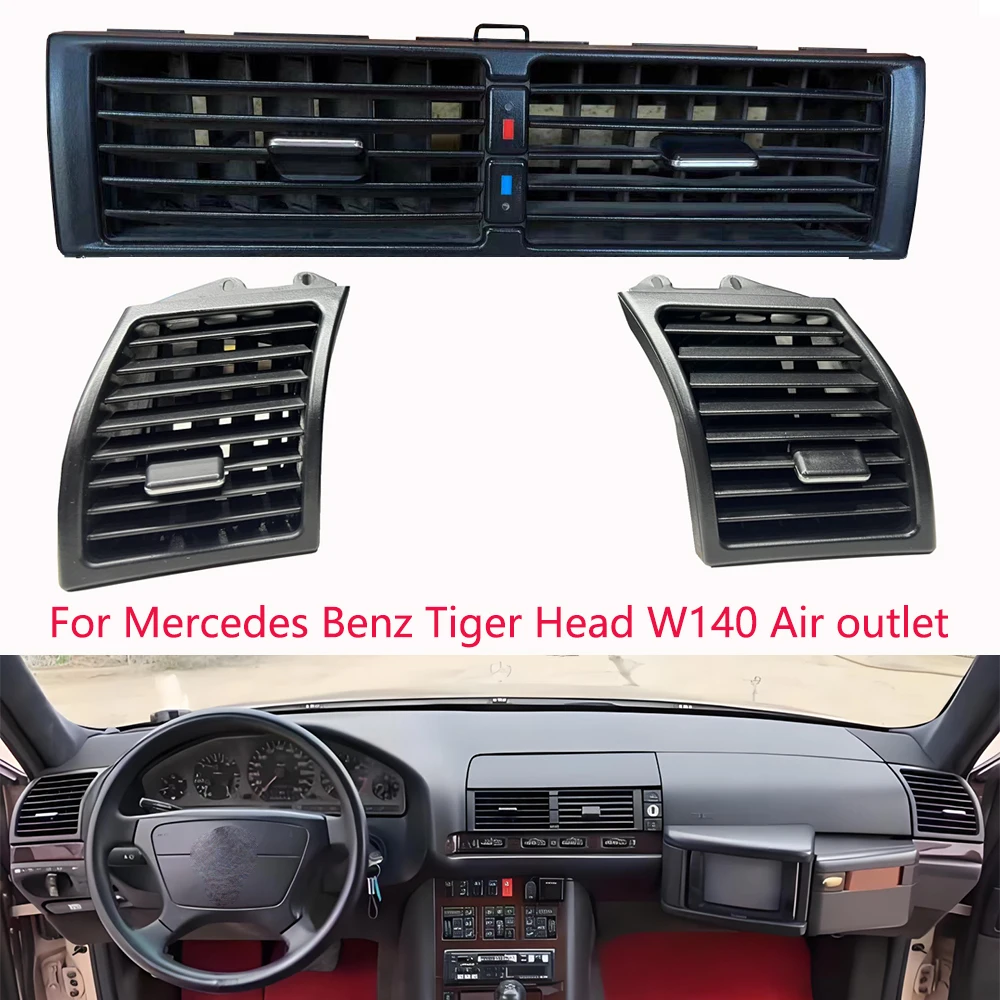 Left Right Middle AC Vent Grille Air Conditioning Outlet Assembly For Mercedes Benz Tiger Head W140 Air outlet