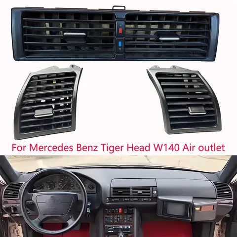 Left Right Middle AC Vent Grille Air Conditioning Outlet Assembly For Mercedes Benz Tiger Head W140 Air outlet