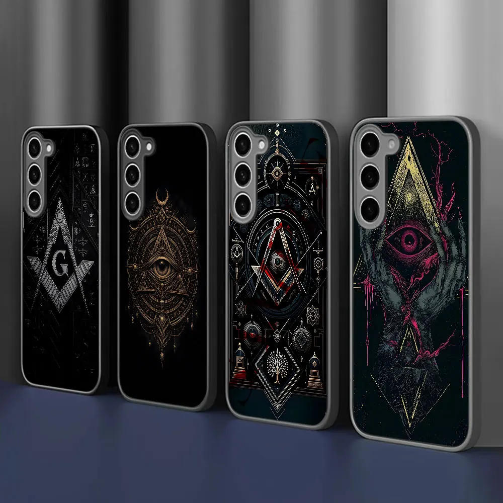 Free And Accepted Masons Case For Samsung S25 S24 S23 S22 Ultra S20 FE S21 Plus S10 Lite Matte Frosted Shockproof Phone Cover