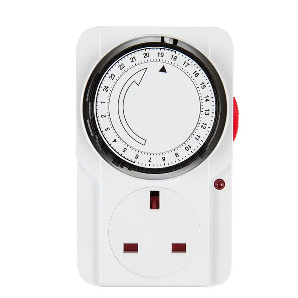 

2/3-Pin Plug Energy Saving Timer Socket 15 Minutes Intervals Energy Efficient Timer Plug High Power Support