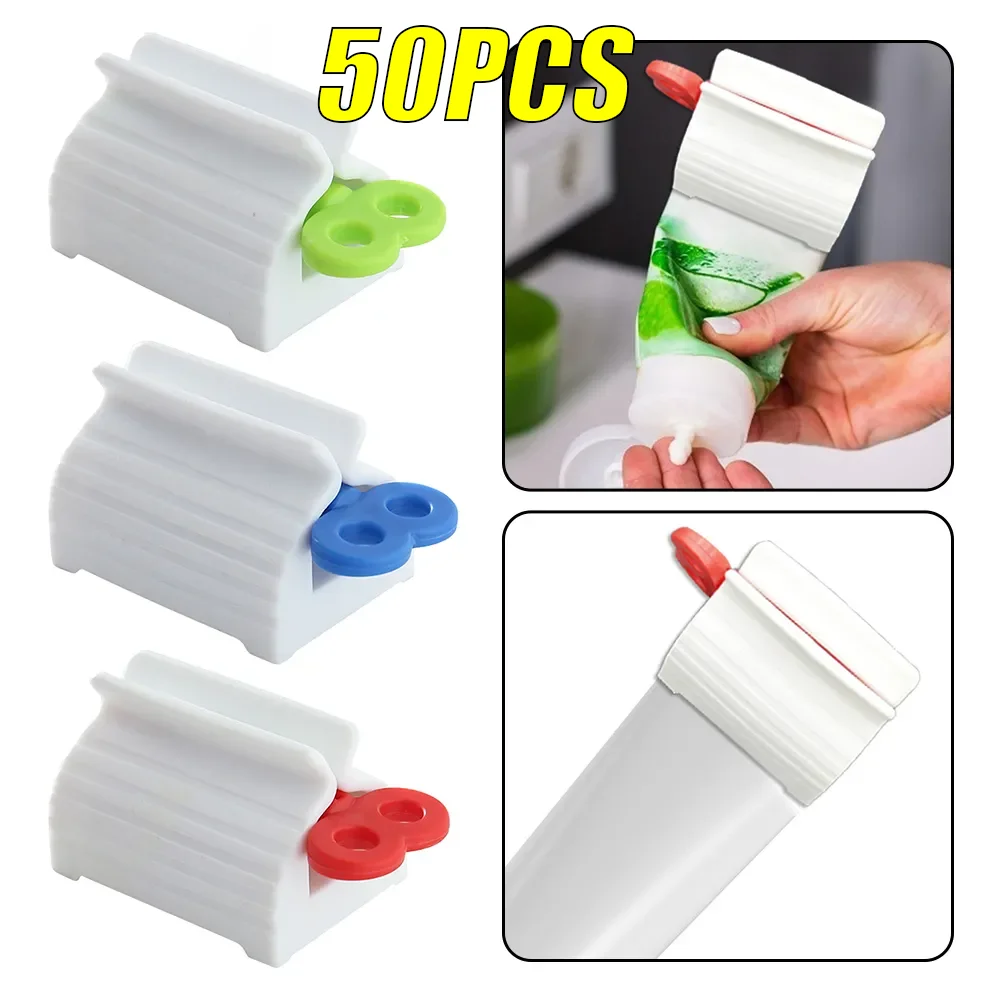 3-50PCS Toothpaste Squeezer  Oral Care  Cosmetic Cleaner Rolling Squeeze Dispenser Toothpaste Organiser Tube Bathroom Tools