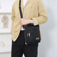 Men's bag with double layers, can be worn as a single shoulder strap, suitable for business trips, can be given as a gift