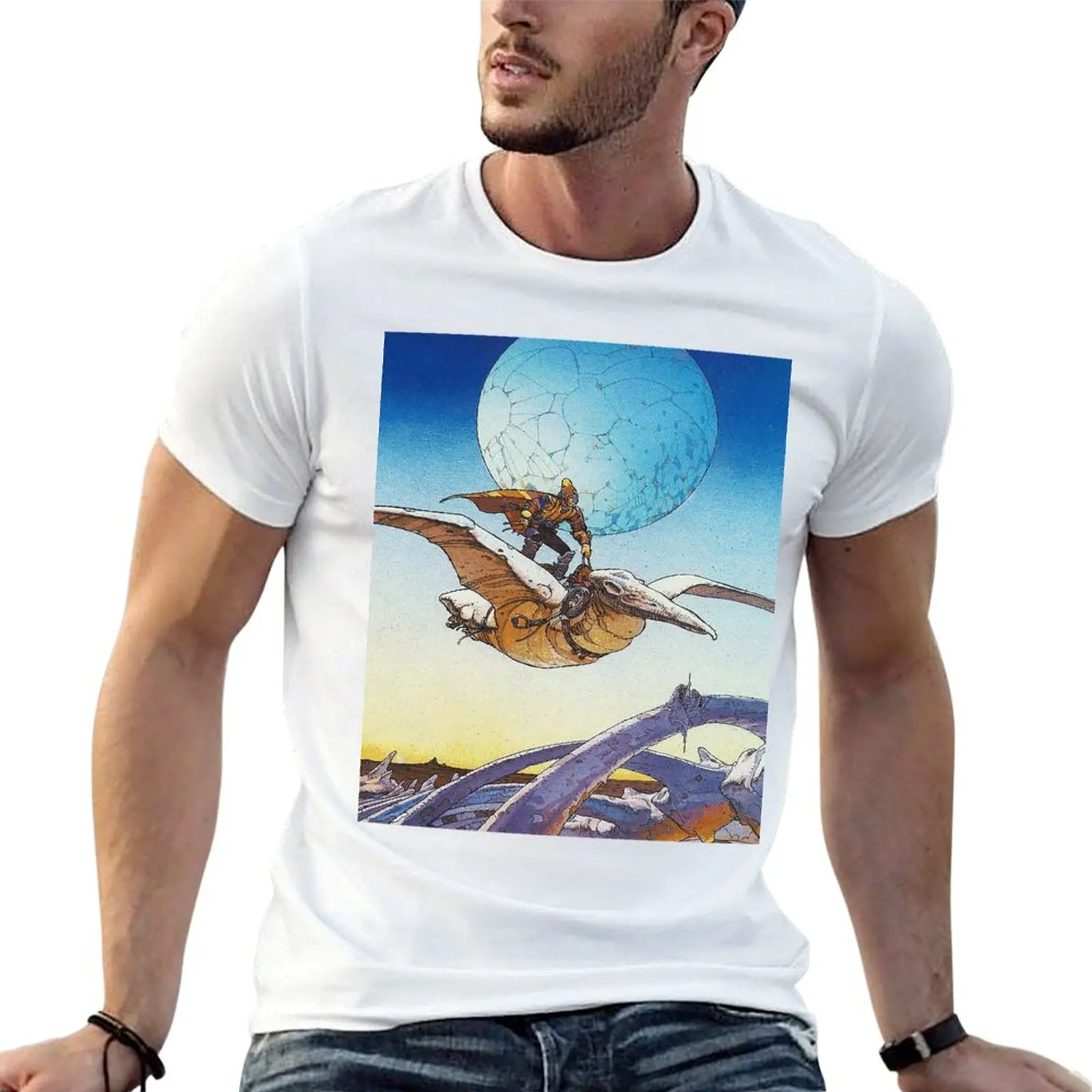 Jean Giraud T-Shirt anime tshirt t shirt man cotton man graphic t shirt T-shirt