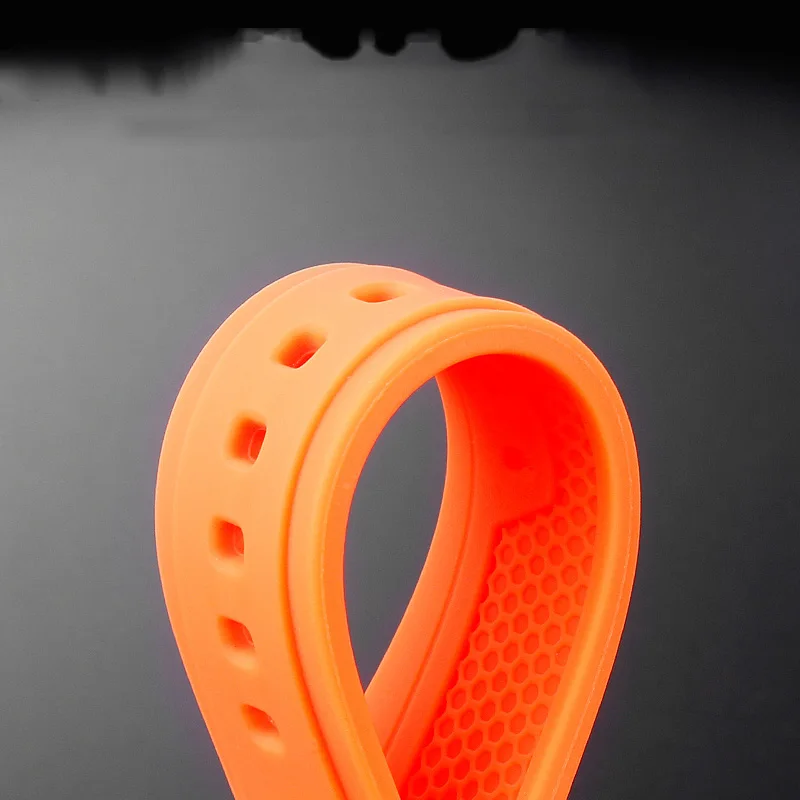 퀵릴리즈 스틸 엔드 링크 고무 시계 밴드, Aikon 시리즈 AI6008 AI6007 AI1018 AI6038 방수 스포츠 실리콘 시계 스트랩