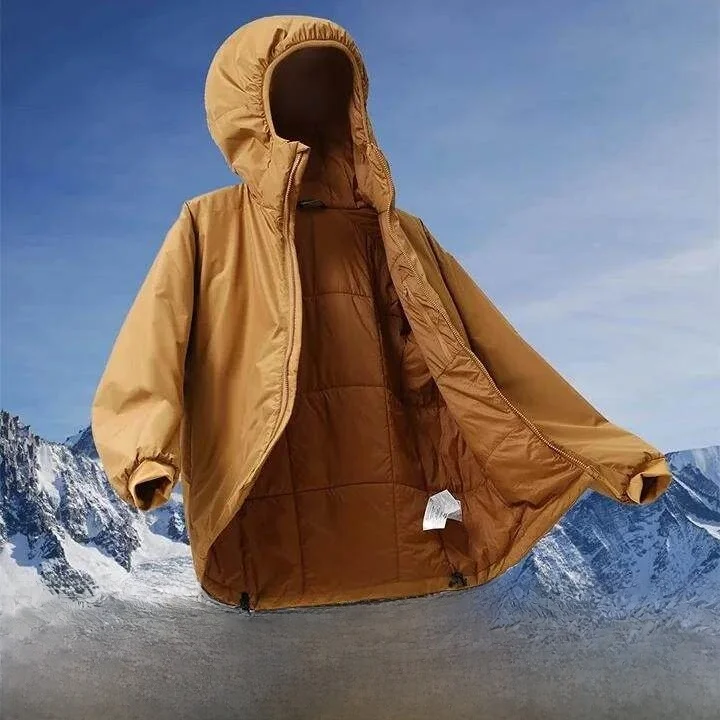 

Outdoor Lightweight Design Waterproof Commuter Autumn Winter Men's Cotton Jaet Coat Warmth Faion Urban Sle Hooded
