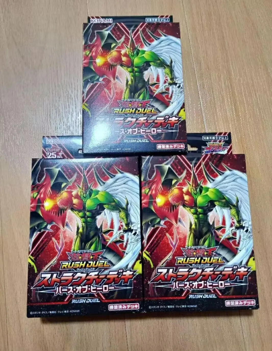 3 Cajas Selladas de Cartas Coleccionables Japonesas de Yu-Gi-Oh! KONAMI Rush Duel RD Structure Deck Elemental HERO Flame Wingman