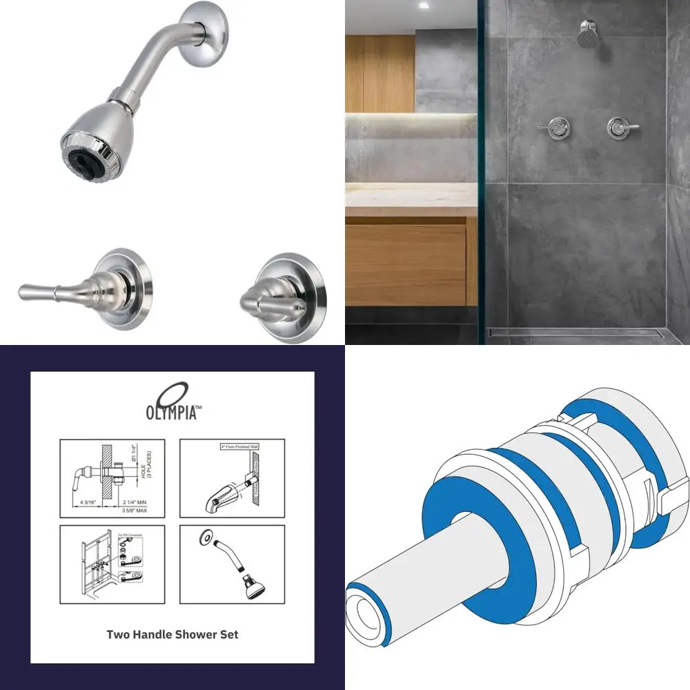 

Two-Handle Shower Set with Brushed Nickel PVD Finish, Premium Quality for Luxurious Bathroom Upgrades