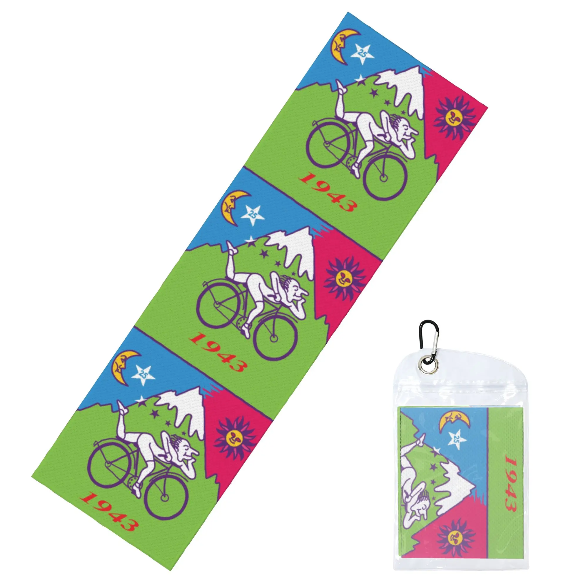 Albert Hofmann Bicycle Day LSD 1943 Cold Exercise Towel Face Towel Quick Dry Acid Sports Breathable Cold Towel
