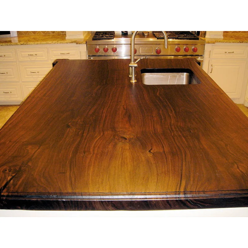 custom.Wax Oiled Solid Wooden Bar Countertop