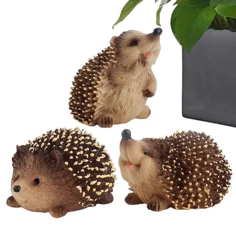 Hedgehogs Garden Animal Outdoor Ornaments Decor Statue Decorative Animals Figurines for Home Patio Lawn Cute Animal Crafts