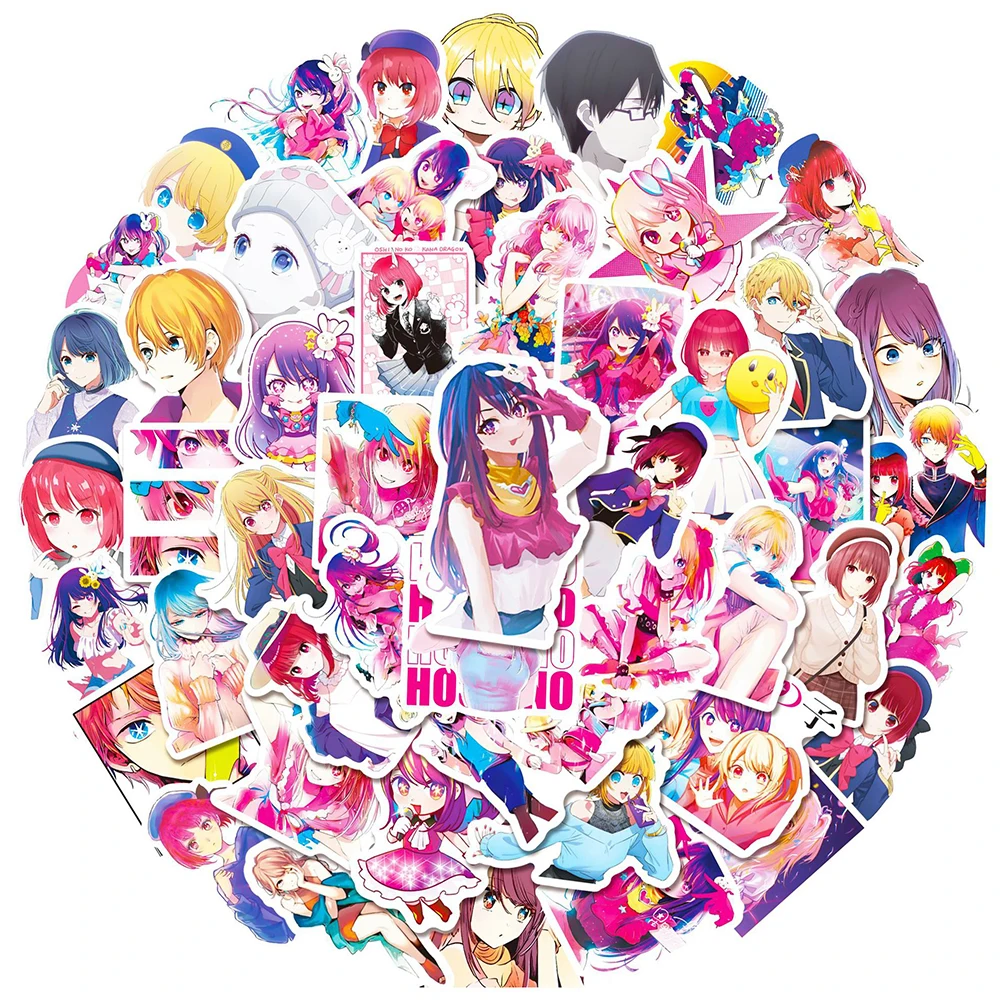 10/30/50/100pcs Hoshino Ai Oshi No Ko Stickers Hoshino Akuamarin Rubii Anime Sticker DIY Scrapbooking Phone Kawaii Girls Decals