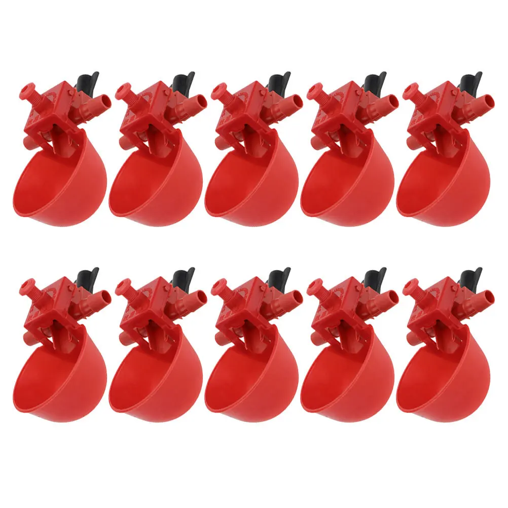 

10pcs Chicken Drinker Automatic Poultry Water Feeder Durable Bird Drinking Cups For Quail Pigeon Duck Hen Portable Household