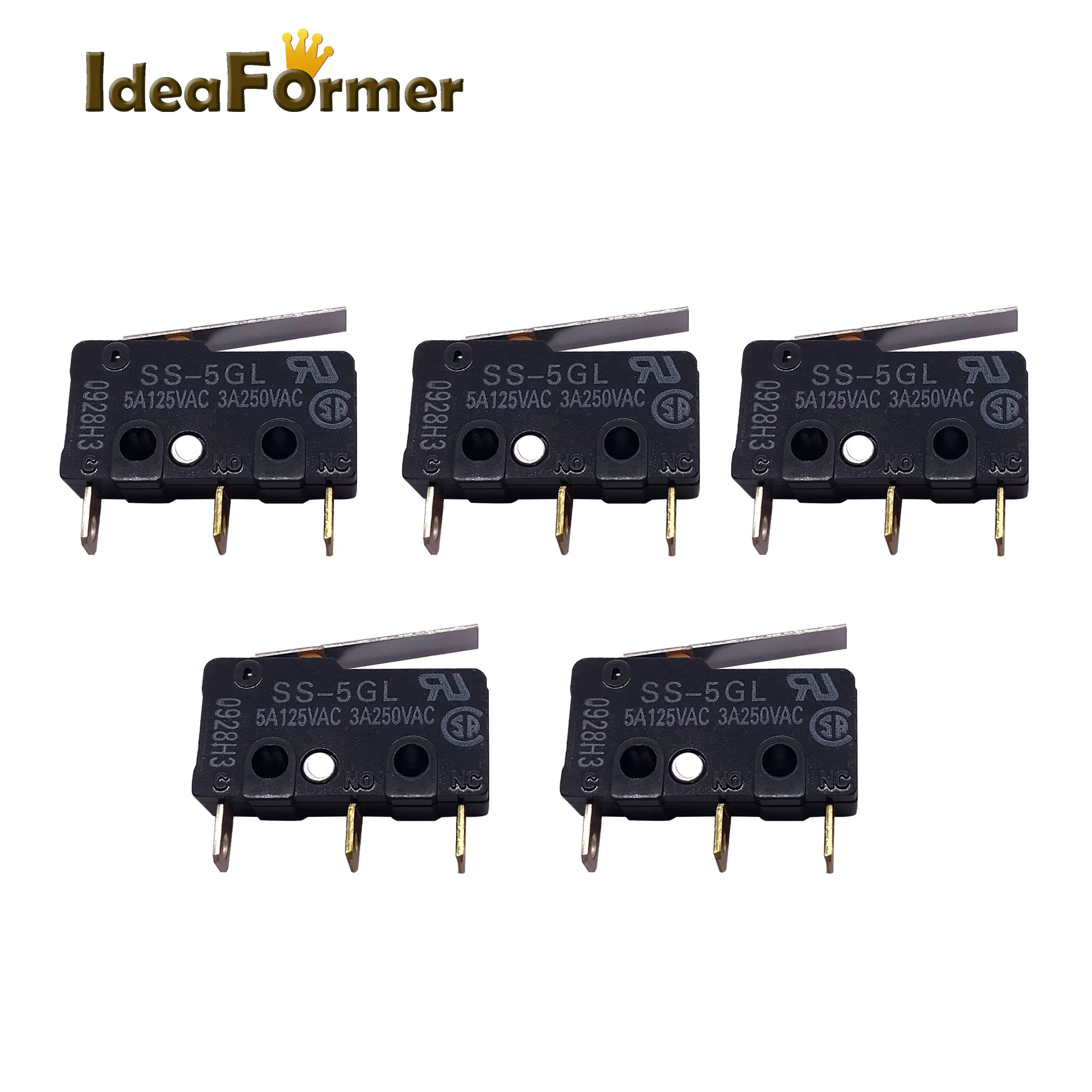 

Кнопка-микропереключатель Ideaformer SS-5GL/5GL2 (5 шт.), 1.47Н, с медной контактной частью, для мыши 3D-принтера Ultimaker, оптом