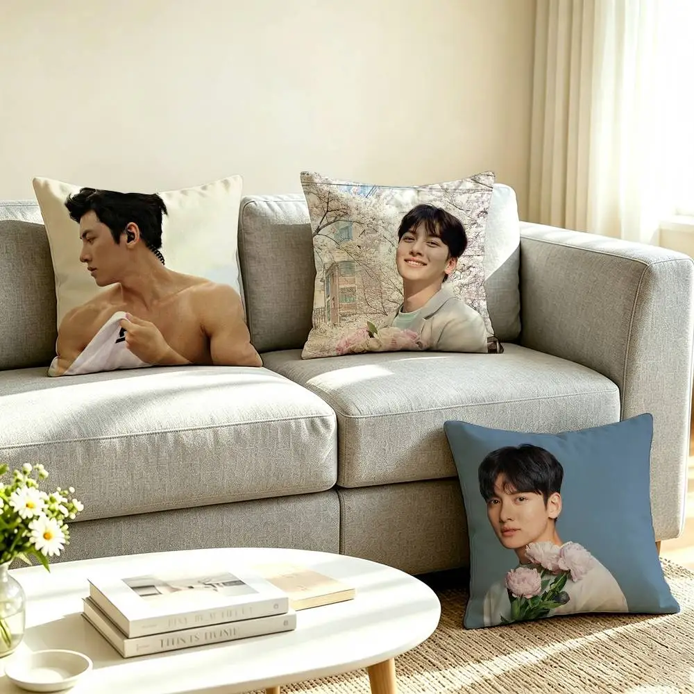 J-Ji Chang-wook Actor Square Double-Sided printed Pillow Case Bedroom Bedside Pillow Sofa Cushion Cover