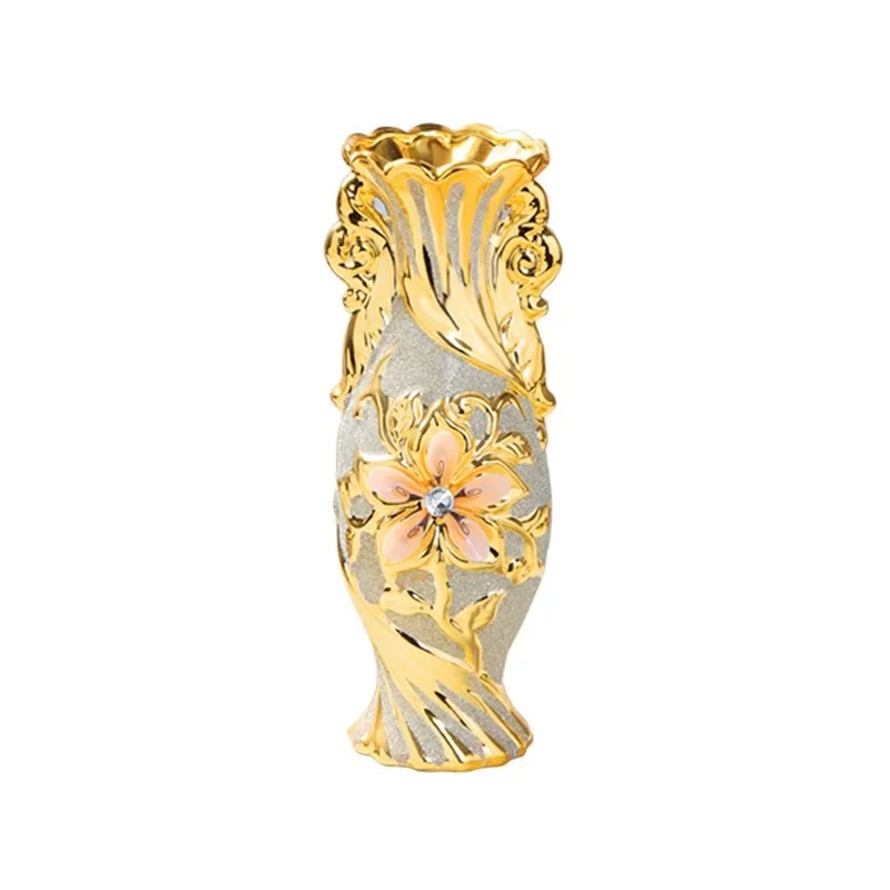 

European vase ornaments, ceramic handicrafts, golden wedding gifts