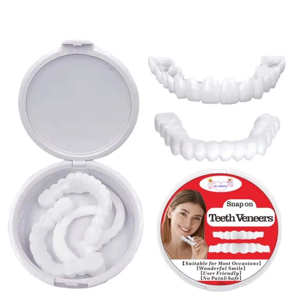 Nature Temporary Veneers Kit Comfortable Easy to Clean Teeth Brace Cover Adjustable Instant False Teeth Veneers