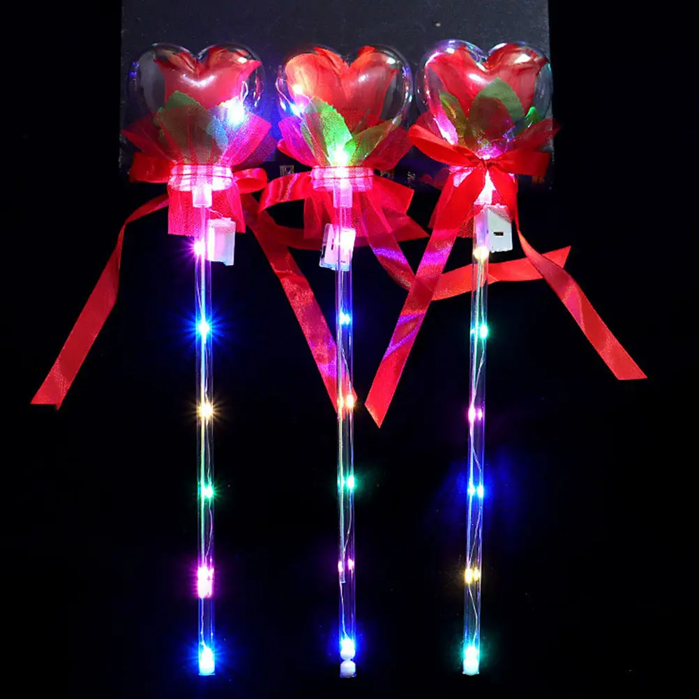 

3Pcs Glowing Sticks Luminous Light-Up Wands for Kids Birthday Party Halloween Stage Photo Props Decorative Playthings